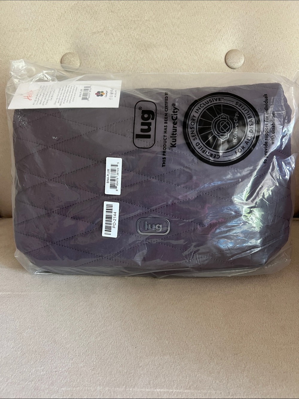 NWT Lug Bina CloudGo Foldover Crossbody Bag in Plum